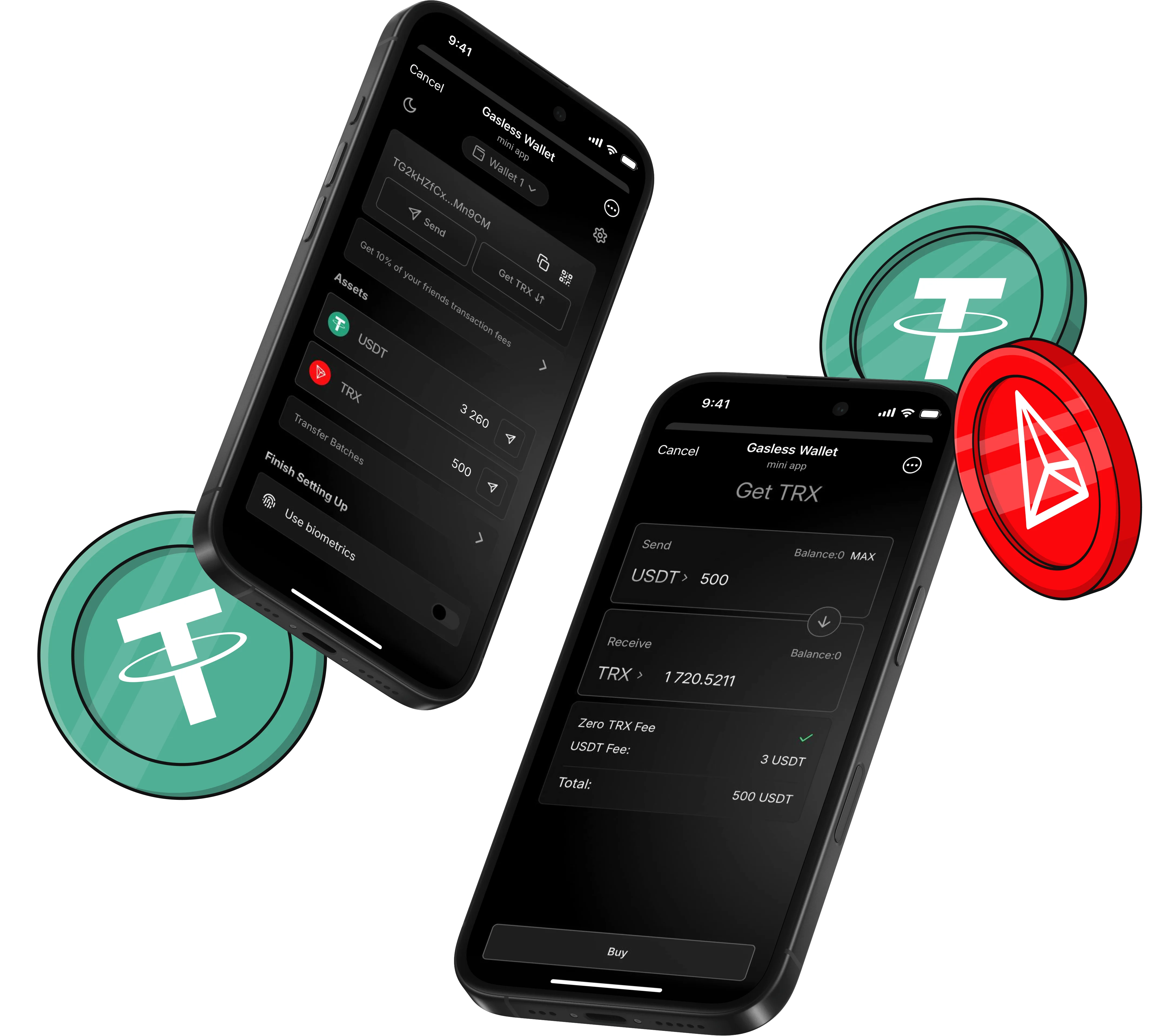 Gasless — Pay Less, Send Crypto Without Gas on Tron